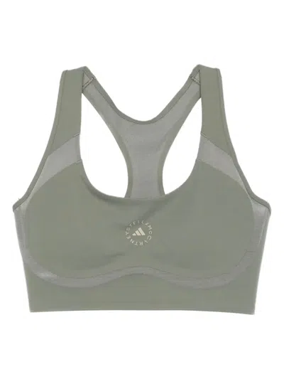 Adidas By Stella Mccartney Racer-back Sports Bra In Multi