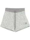 Adidas By Stella Mccartney Raised-logo Track Shorts In Grau