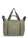 Adidas By Stella Mccartney Rectangular Tote Bag With Dual Top Handles In Brown