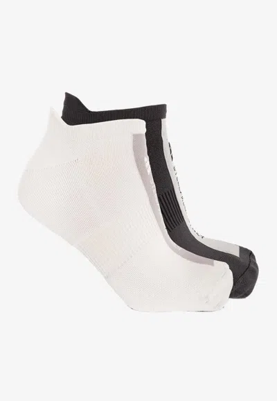 Adidas By Stella Mccartney Ribbed Knit Low Socks - Set Of 2 In Multi