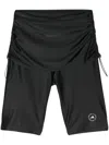 Adidas By Stella Mccartney Roll-top Cycling Shorts In Black