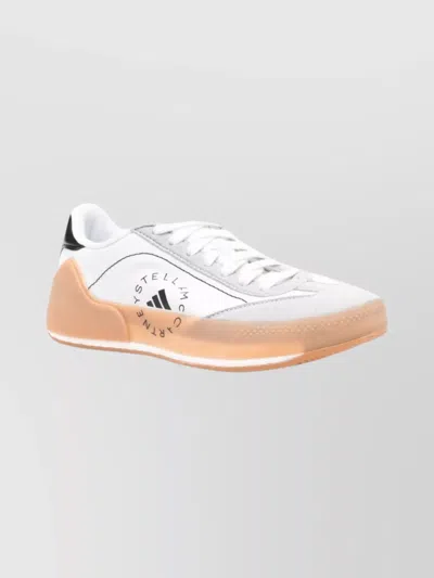 Adidas By Stella Mccartney Round Toe Low-top Sneakers With Contrasting Sole In Multi