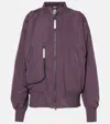Adidas By Stella Mccartney Ruched Technical Bomber Jacket In Purple