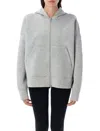 Adidas By Stella Mccartney Scuba Zipped Hoodie In Gray
