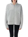 Adidas By Stella Mccartney Scuba Zipped Hoodie In Gray