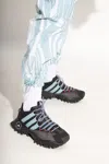 Adidas By Stella Mccartney Seeulater Twill-trimmed Jersey, Shell And Vegetarian Suede Sneakers In Black