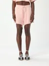 Adidas By Stella Mccartney Logo Cotton Shorts With Elasticated Waistband In ピンク