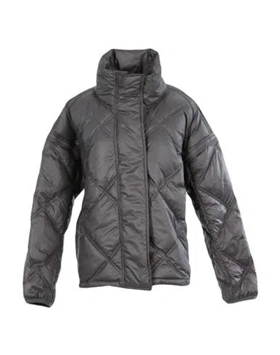 Adidas By Stella Mccartney Short Puffer Woman Puffer Grey Size L Recycled Polyester