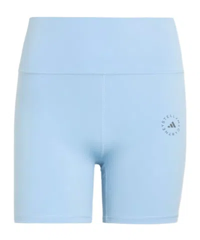 Adidas By Stella Mccartney Short Yoga Leggings In Blue