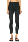 Adidas By Stella Mccartney Truepurpose Perforated Printed Recycled Stretch-jersey Leggings In Black