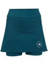 Adidas By Stella Mccartney Logo-print Skorts In Blue