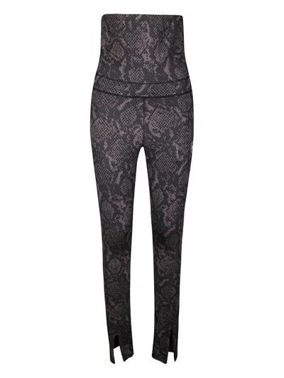 Adidas By Stella Mccartney Snake-print Leggings In Gray