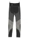 Adidas By Stella Mccartney Snake-print Panelled Trousers In Gray