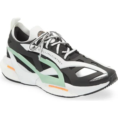 Adidas By Stella Mccartney Solarglide Running Shoe In Cblack/ftwwht/bligrn