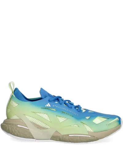 Adidas By Stella Mccartney Solarglide Primeknit And Rubber Sneakers In Blue