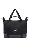 Adidas By Stella Mccartney Spacious Black Tote Bag With Grey Base In Black