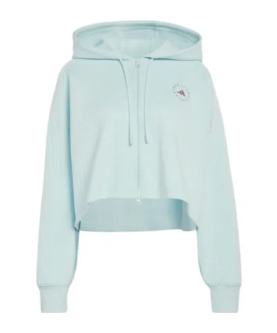 Adidas By Stella Mccartney Sportswear Cropped Hoodie In Blue
