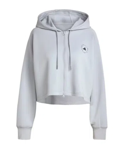 Adidas By Stella Mccartney Sportswear Cropped Hoodie In Gray