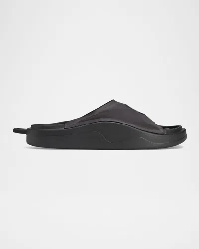 Adidas By Stella Mccartney Sporty Logo Slide Sandals In Black