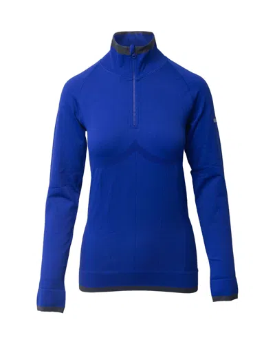 Adidas By Stella Mccartney Stella Mccartney For Adidas Half Zip Jacket In Blue Nylon