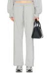 Adidas By Stella Mccartney Straight Leg Pants In Medium Grey Heather