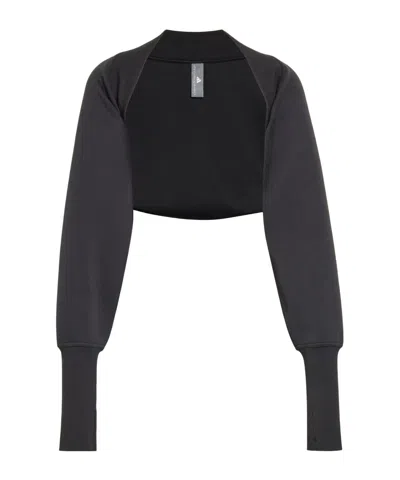 Adidas By Stella Mccartney Studio Sweatshirt Shrug In Black