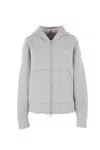 Adidas By Stella Mccartney Hooded Zip-up Jacket In Gray