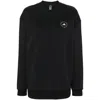 Adidas By Stella Mccartney Logo Cotton Blend Sweatshirt In Black