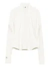 Adidas By Stella Mccartney Laser-cut Zip-up Jacket In White