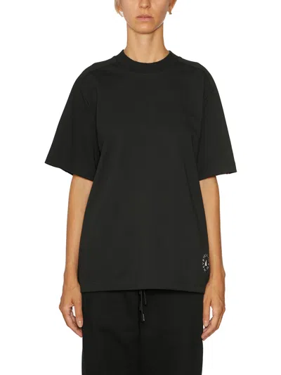 Adidas By Stella Mccartney T-shirt Oversize In Cotone In Black