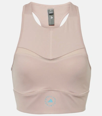 Adidas By Stella Mccartney Technical Crop Top In New Rose