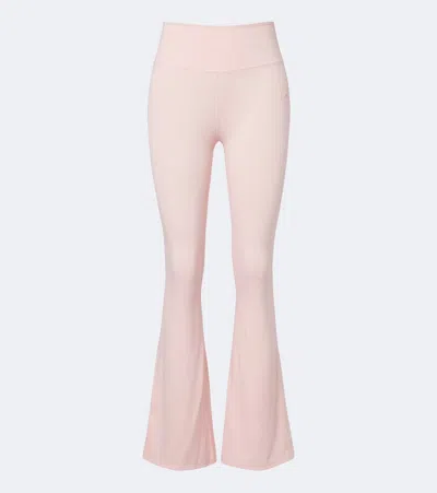 Adidas By Stella Mccartney Technical Flared Leggings In Rosa