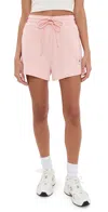 Adidas By Stella Mccartney Logo Cotton Shorts With Elasticated Waistband In Vapor Pink
