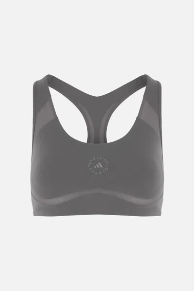 Adidas By Stella Mccartney Racerback Sports Bra In Gold