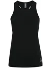 Adidas By Stella Mccartney Fine-ribbed Tank Top In Black