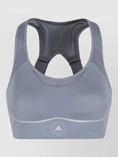 Adidas By Stella Mccartney Tpa Bra Racerback Design Adjustable Straps In Blue