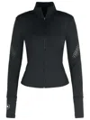 Adidas By Stella Mccartney Tpr Black Polyamide Blend Sweatshirt