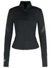 Adidas By Stella Mccartney Tpr Black Polyamide Blend Sweatshirt In Black