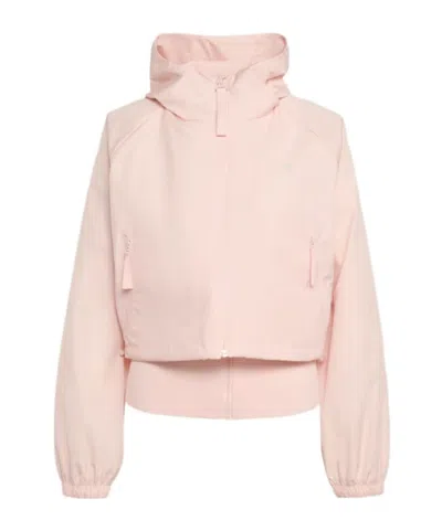Adidas By Stella Mccartney X By Stella Mccartney Logo-print Hooded Jacket In Pink