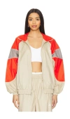 Adidas By Stella Mccartney Tracktop In Desert Sand & Active Red
