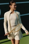 Adidas By Stella Mccartney Training Pleated Skort In Neutral