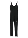 Adidas By Stella Mccartney Split-leg Training Jumpsuit In Black
