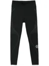 Adidas By Stella Mccartney Asmc Stripe-detail Leggings In Black