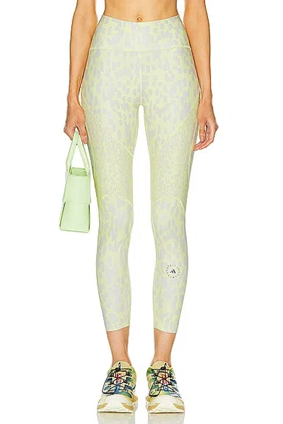 Adidas By Stella Mccartney Truepurpose Optime Graphic-print Leggings In Blush Yellow & Chalk Pearl