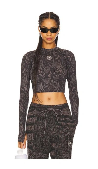 ADIDAS BY STELLA MCCARTNEY TRUE PURPOSE TRAINING LONG SLEEVE CROP TOP