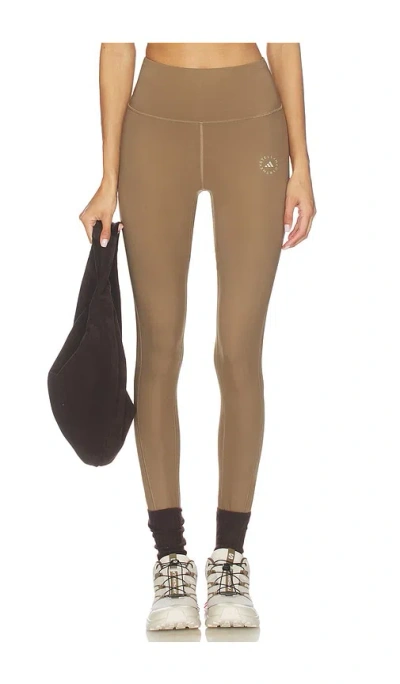 Adidas By Stella Mccartney True Strength Yoga 7/8 Legging In Brown