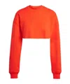 Adidas By Stella Mccartney Truecasuals Cropped Sweatshirt In Orange