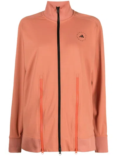 Adidas By Stella Mccartney Truecasuals Logo-print Track Jacket In Orange