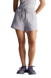 Adidas By Stella Mccartney Truecasuals Organic Cotton Drawstring Sweat Shorts In Gray