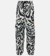 Adidas By Stella Mccartney Woman Pants Light Grey Size L Recycled Polyamide In Chalk Pearl/black